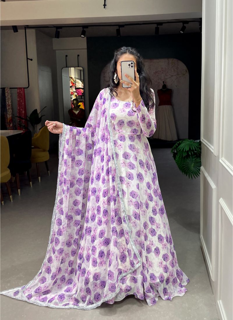 Monique Lhuillier Chiffon Floral Printed Gown w/ Tie Neck - ShopStyle  Evening Dresses