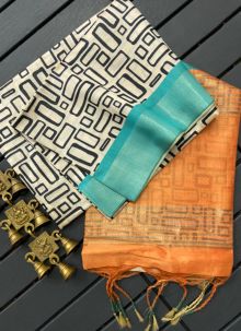 Attractive Tussar Silk Multi Color Latest Saree