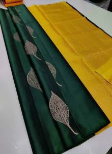Classy Kanjivaram Green Silk Saree