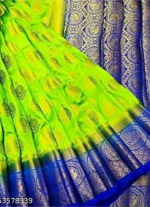 Fluorescent Green Rich Pallu Maharshtrian And South Taste Balaton Soft Silk Saree