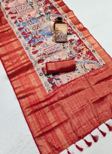 Inspirational Multi Colored Weaving Heavy Banarasi Saree