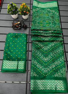 Lovely Green Color Dola Silk Saree For Women