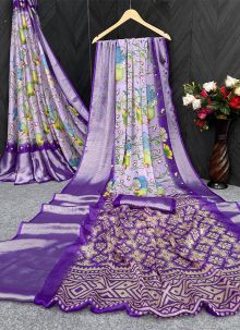 Moss Chiffon Multi Color Most Popular Traditional Indian Saree