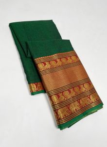 Narayan Pet Green Color Indian Saree Style