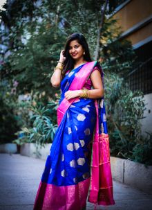 Trending Blue Kanjivaram Silk Saree