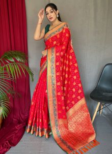 Wedding Wear Red Patola Silk Saree