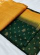 Traditional Wear Green Soft Silk Zari Weaving Work Kubera Pattu Saree