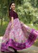 Trending Embroidered Silk Gown In Wine Colour