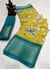 Dola Silk Yellow Traditional Saree