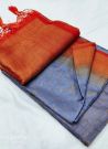 Festive Wear Grey Zari Weaving Work Soft Silk Kubera Pattu Saree