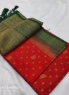 Festive Wear Red Zari Weaving Work Soft Silk Kubera Pattu Saree
