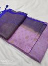 Latest Lavender Soft Silk Zari Weaving Work Kubera Pattu Saree