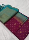 Latest Maroon Soft Silk Zari Weaving Work Kubera Pattu Saree