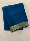 Plain Blue Mysore Silk Trendy Saree