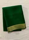 Plain Green Mysore Silk Trendy Saree