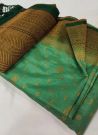Traditional Wear Pista Soft Silk Zari Weaving Work Kubera Pattu Saree